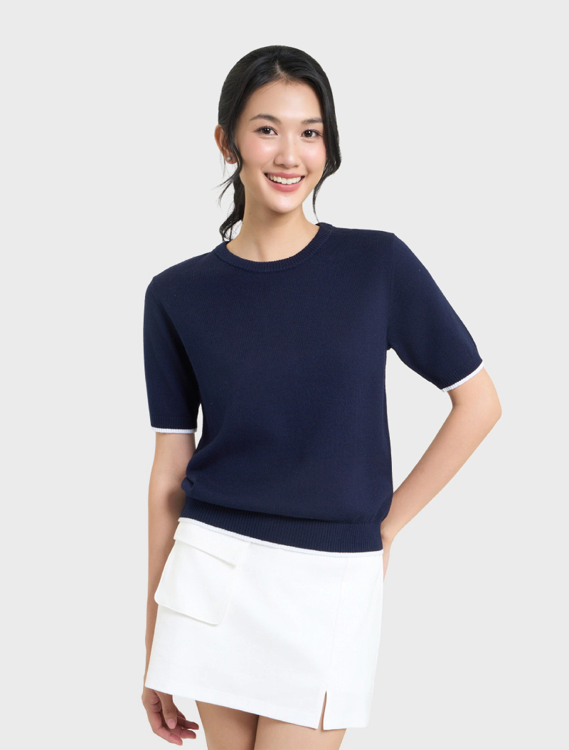 áo len nữ cộc tay