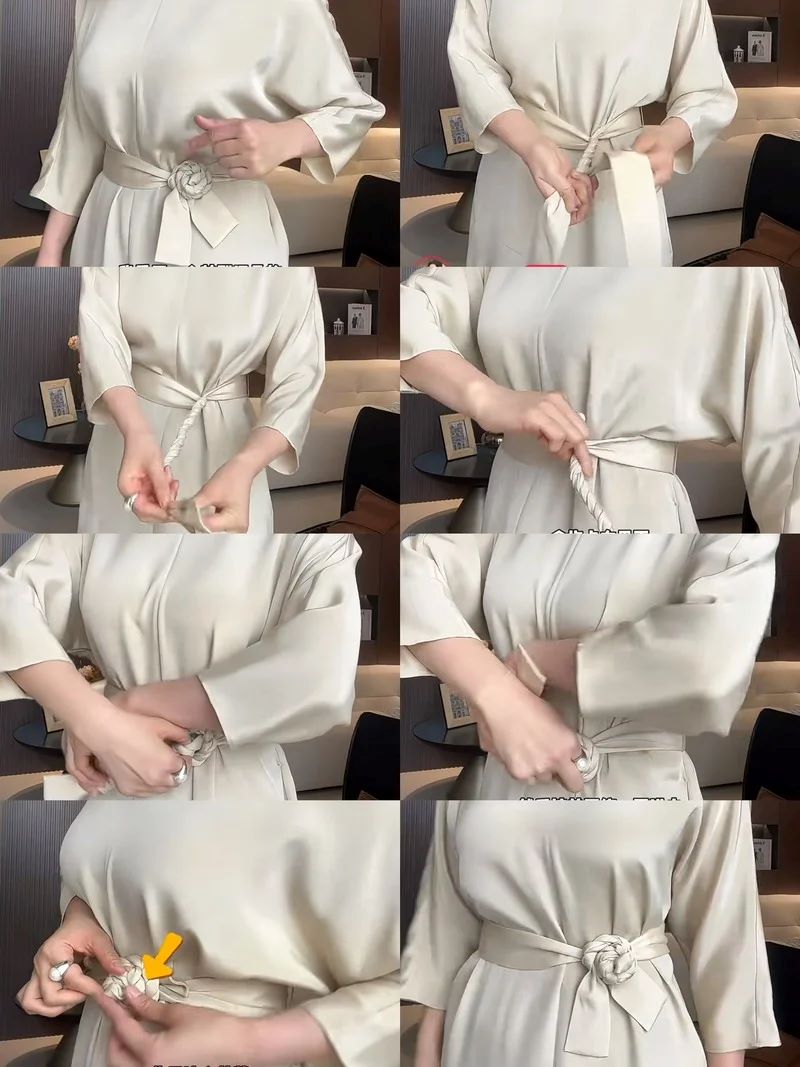 Cách thắt nơ váy phong cách Rosette