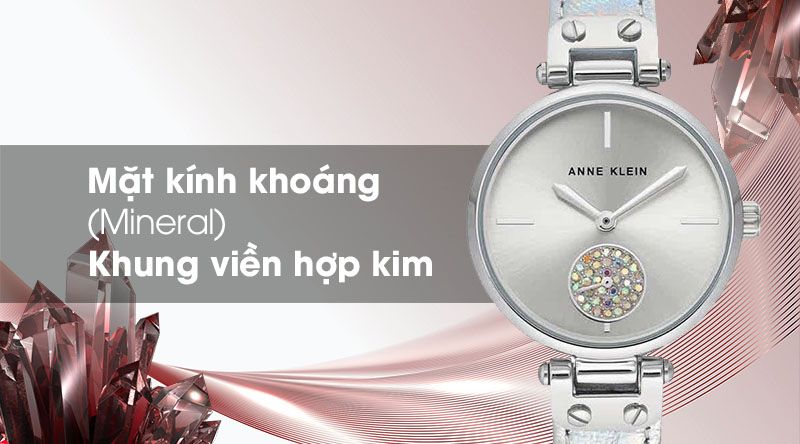Đồng hồ nữ Anne Klein AK/3381SVSI có mặt làm từ kính khoáng
