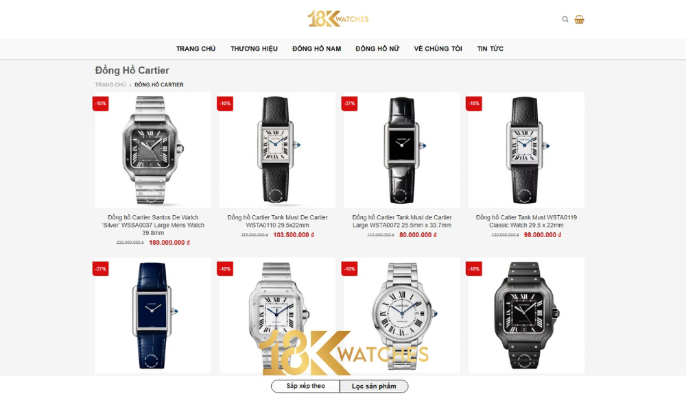 shop 18k watches
