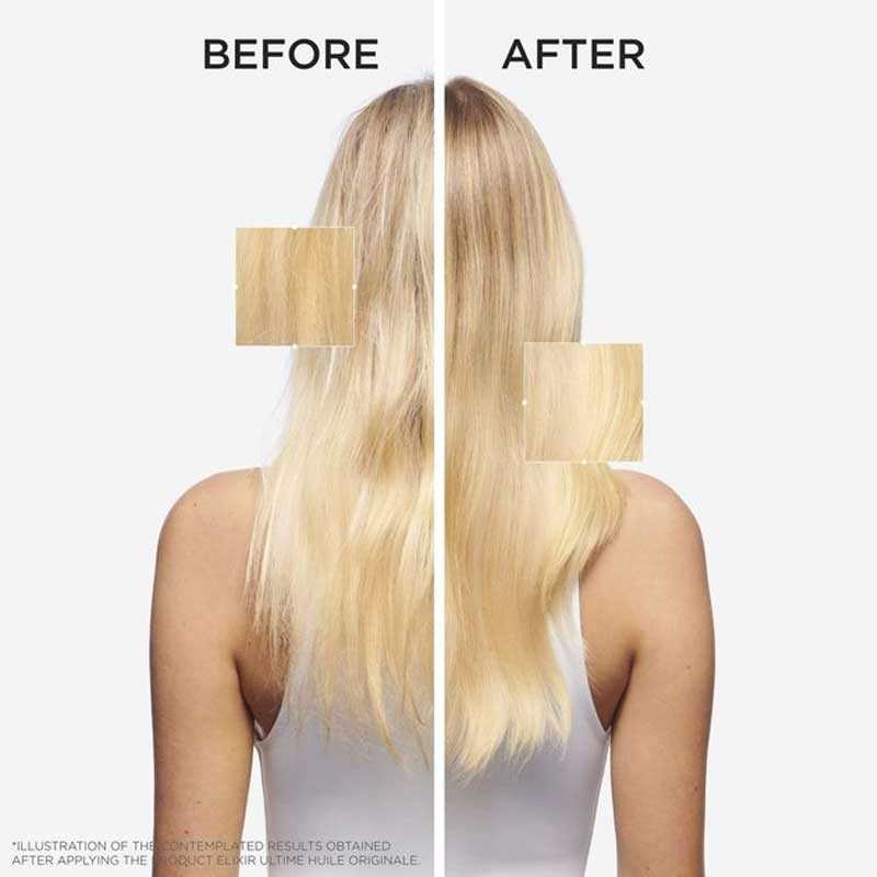 dầu dưỡng tóc Kerastase Elixir Ultime hình ảnh thực tế sau khi sử dụng