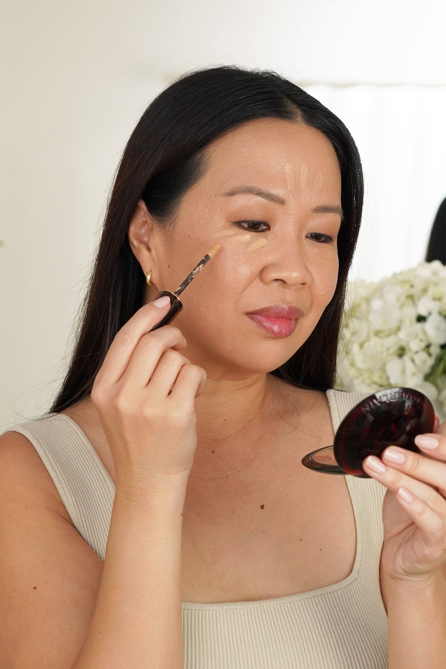 Guerlain Terracotta Concealer 3N swatches vs Dior, Givenchy, Natasha Denona, Makeup by Mario