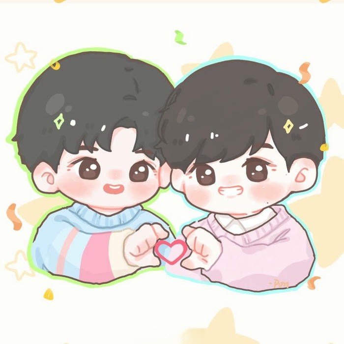 Ảnh đam mỹ chibi phong cách vẽ tay dễ thương
