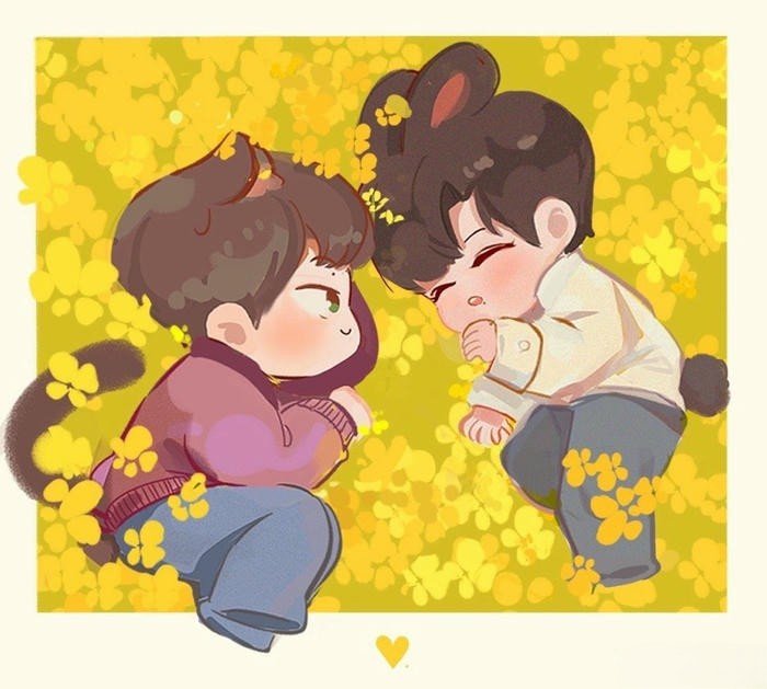 Chibi mỹ đam ảnh phong cách anime ngọt ngào
