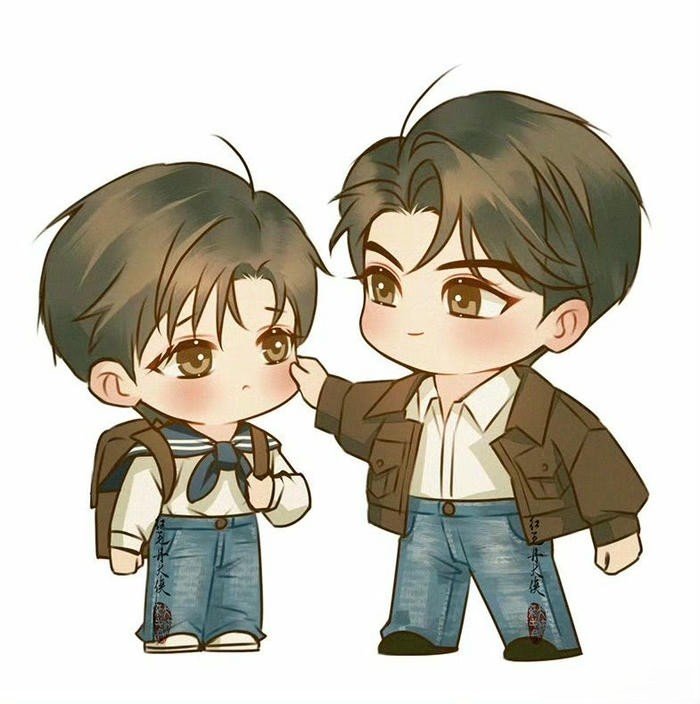 Đam mỹ chibi ảnh tranh vẽ phong cách anime