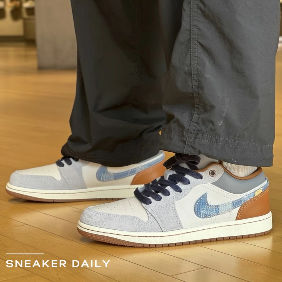 Giày Air Jordan 1 Low SE Phantom 'Denim' FZ5042-041