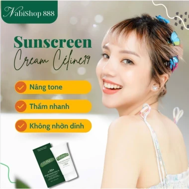 Kem chống nắng Celine dưỡng trắng nâng tone cho da nám, da có khuyết điểm 50g I Nabishop888