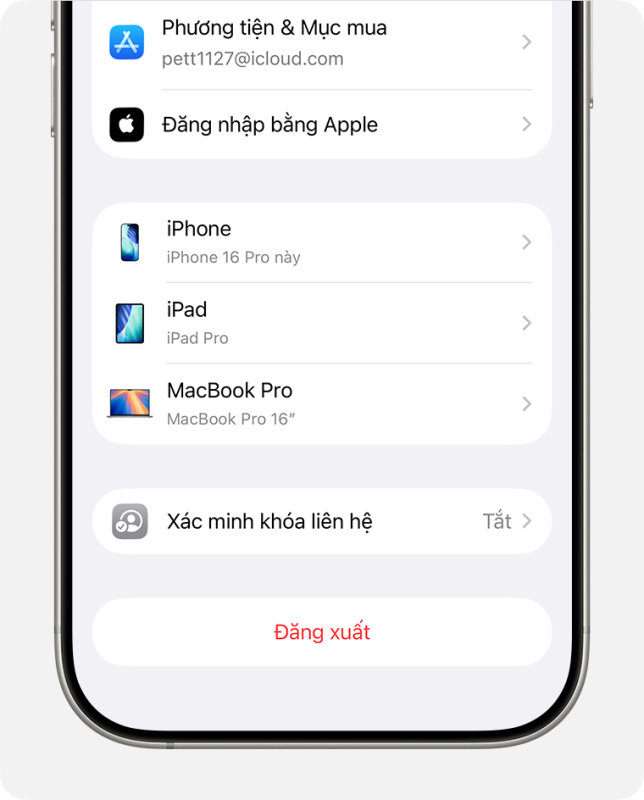 Giới thiệu về t&iacute;nh năng X&aacute;c minh kh&oacute;a li&ecirc;n hệ iMessage