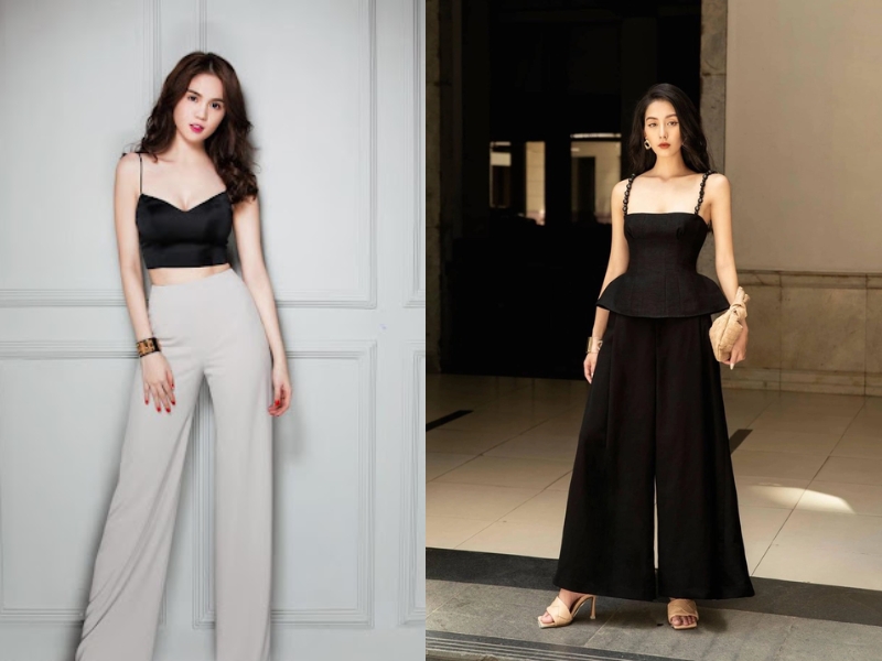 phối đồ với áo 2 dây