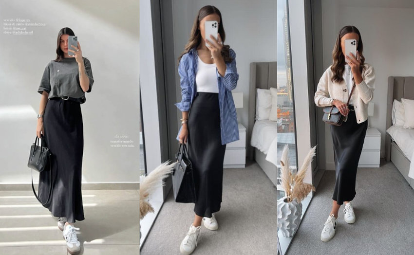 Chỉ cần thêm một chiếc áo khoác ngoài để set đồ đơn giản mà chẳng hề nhàm chán