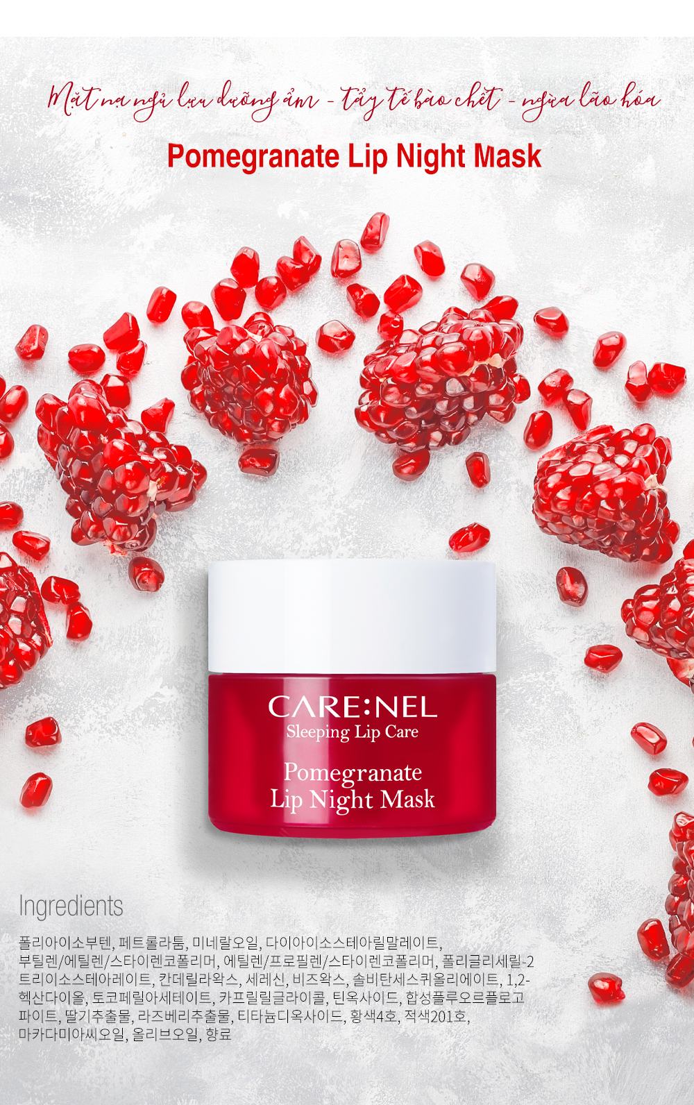 Mat Na Ngu Moi Luu Carenel Pomegranate Lip Night Mask (4)
