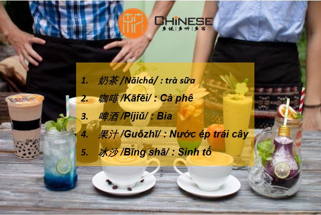 Từ vựng tiếng Trung về tên các loại Đồ Uống phổ biến nhất