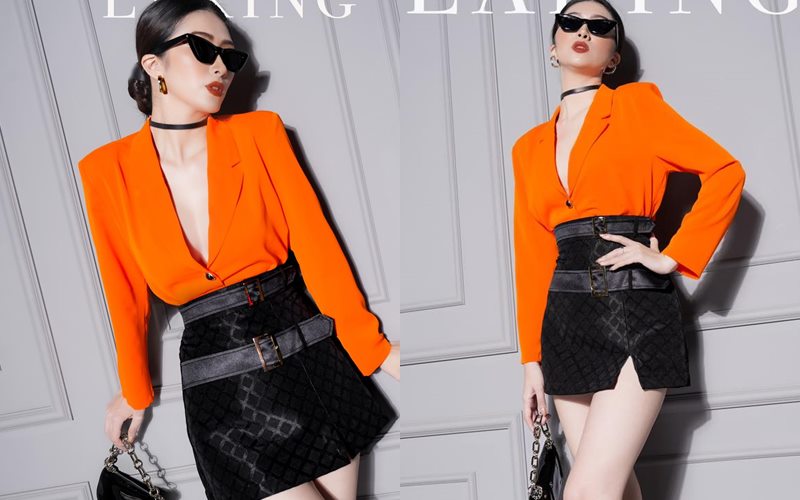 Màu trắng kết hợp với màu cam
