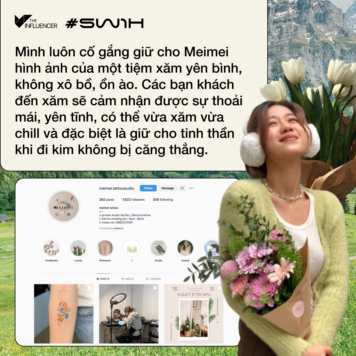 #5W1H - Tattoo Artist Mai Vân: “Meimei Tattoo là tiệm xăm phá bỏ những định kiến về xăm mình hổ báo, hầm hố và hư hỏng…”
