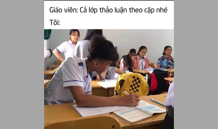 Những meme về các bạn học sinh trong lớp học