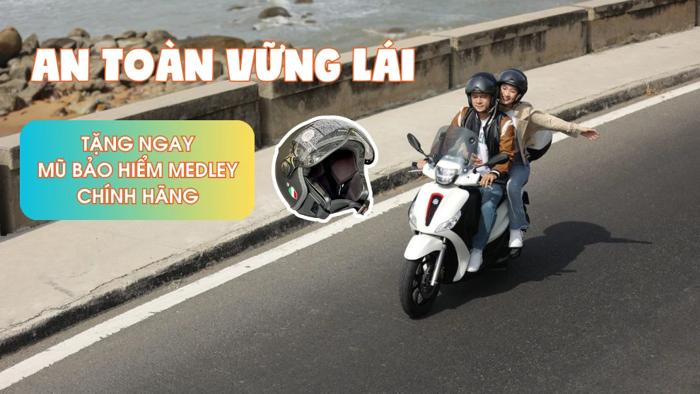 Tặng Mũ Bảo Hiểm Piaggio Chính Hãng – An Toàn Vững Lái