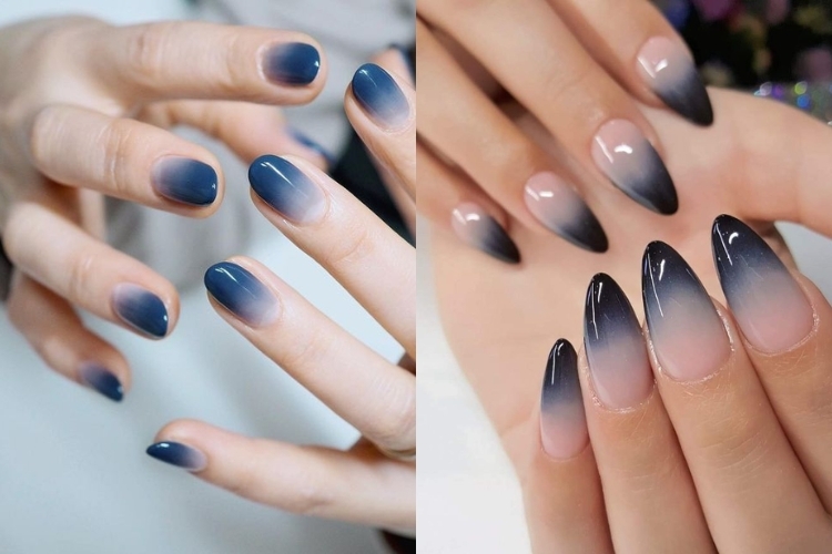 Mẫu nail mắt mèo ombre nổi bật