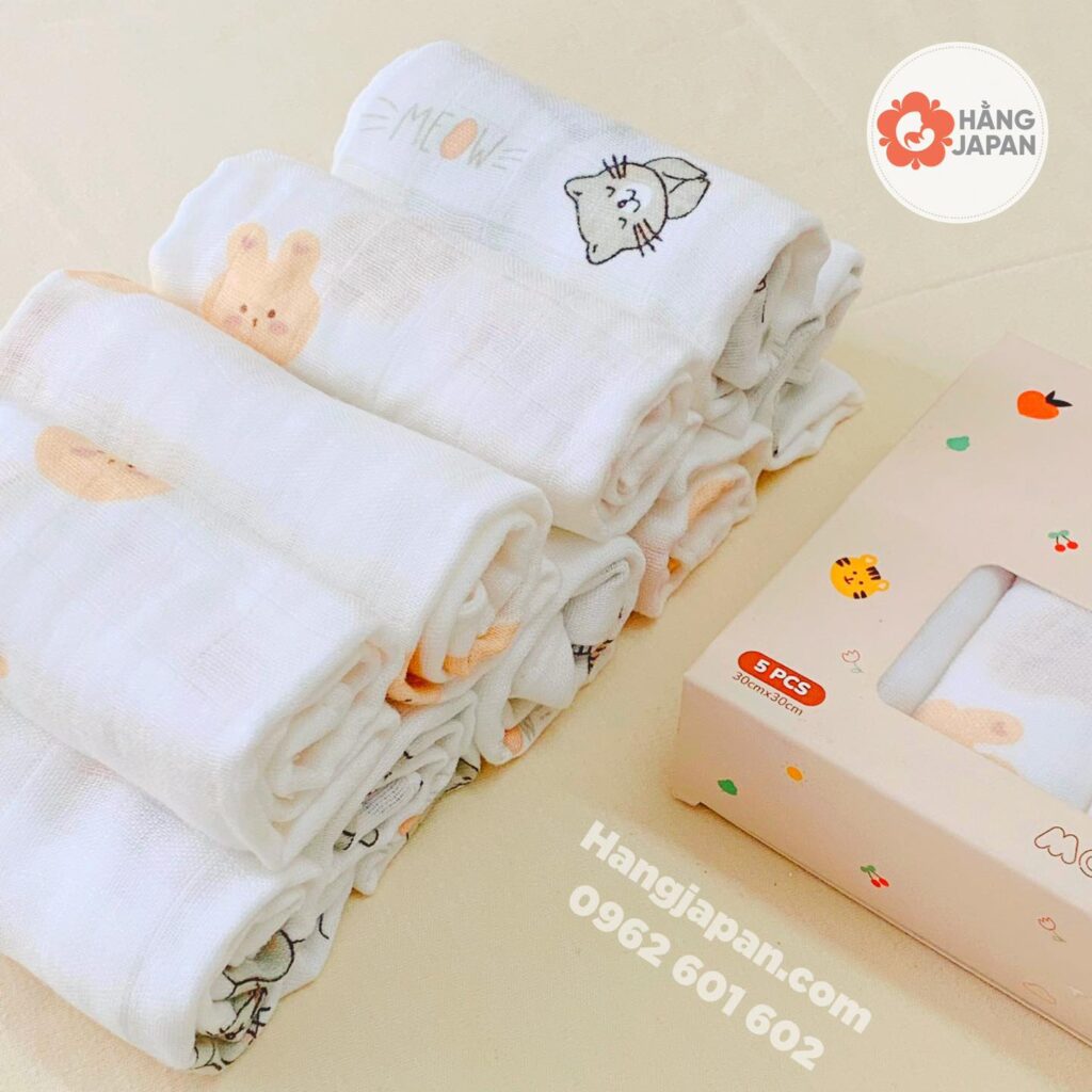 Set 5 Khăn Sữa Sợi Tre Monona Hoạ Tiết Ngẫn Nhiên (4)