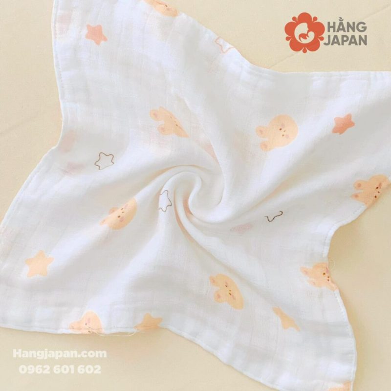 Set 5 khăn sữa sợi tre Monona hoạ tiết ngẫn nhiên