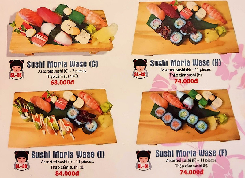 Sushi Nhi menu