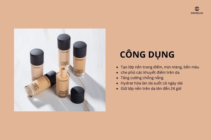 Công dụng của kem nền MAC Studio Fix Fluid SPF15