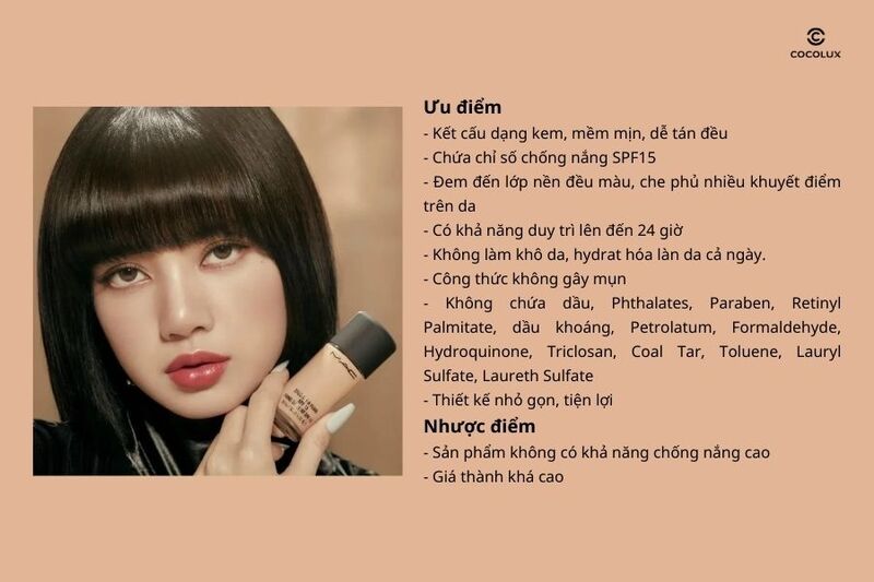 Ưu điểm và nhược điểm của kem nền MAC Studio Fix Fluid SPF15