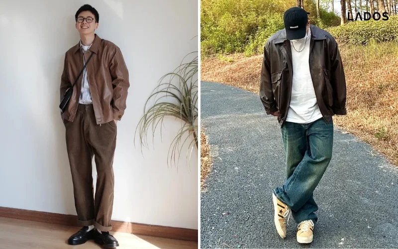 outfit di tiec cho nam ao khoac da va quan dai