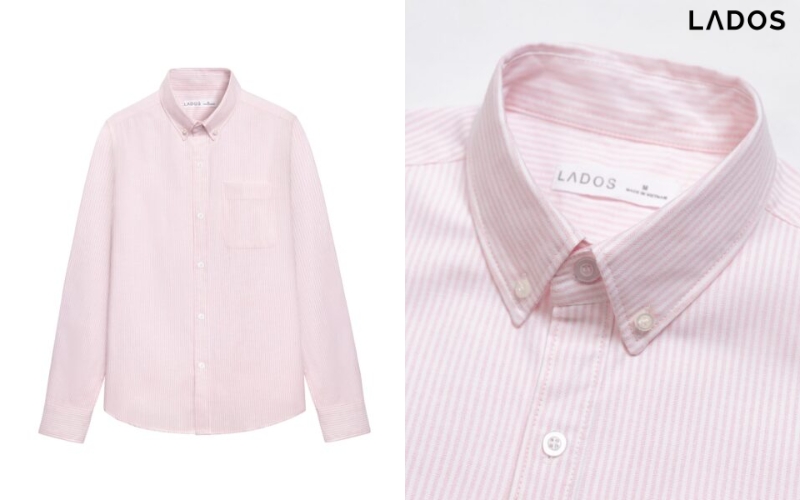 ao so mi nam oxford mau hong
