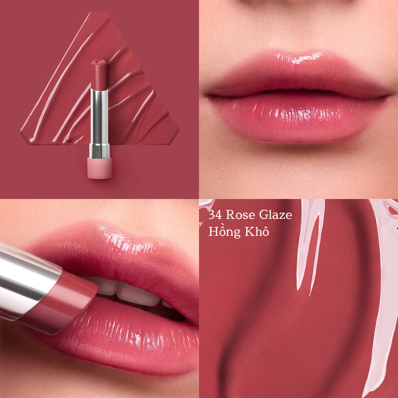 Son Bóng Dưỡng Môi 3CE Glazy Lip Glow 3.2G