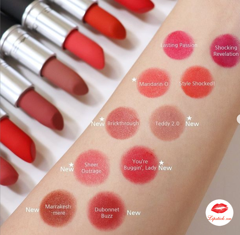 Son MAC 926 Dubonnet Buzz Đỏ Gạch – Powder Kiss Mới