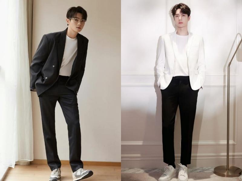 Áo blazer phối theo style nam Trung Quốc