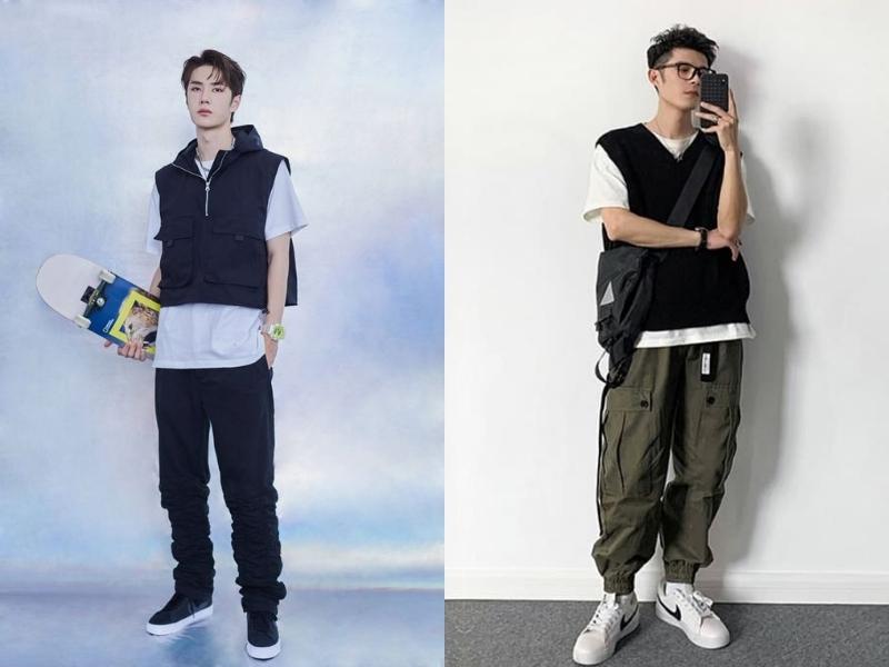 Set đồ nam cool ngầu áo gile và quần jogger