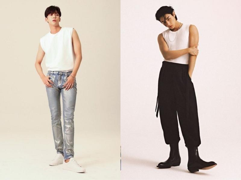 Phối đồ nam với áo tank top