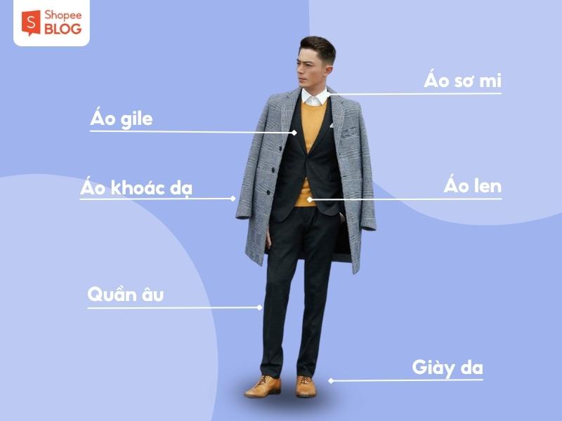 Phối đồ nam style Trung Quốc theo kiểu layer