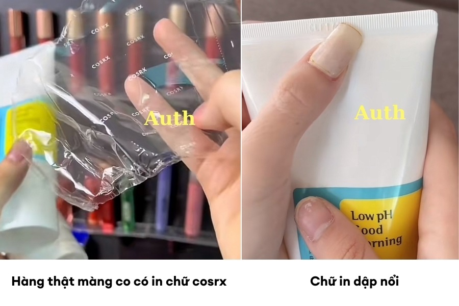 so sánh sữa rửa mặt cosrx thật và giả