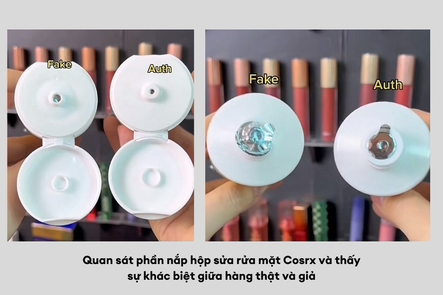 So sánh sữa rửa mặt cosrx thật và giả