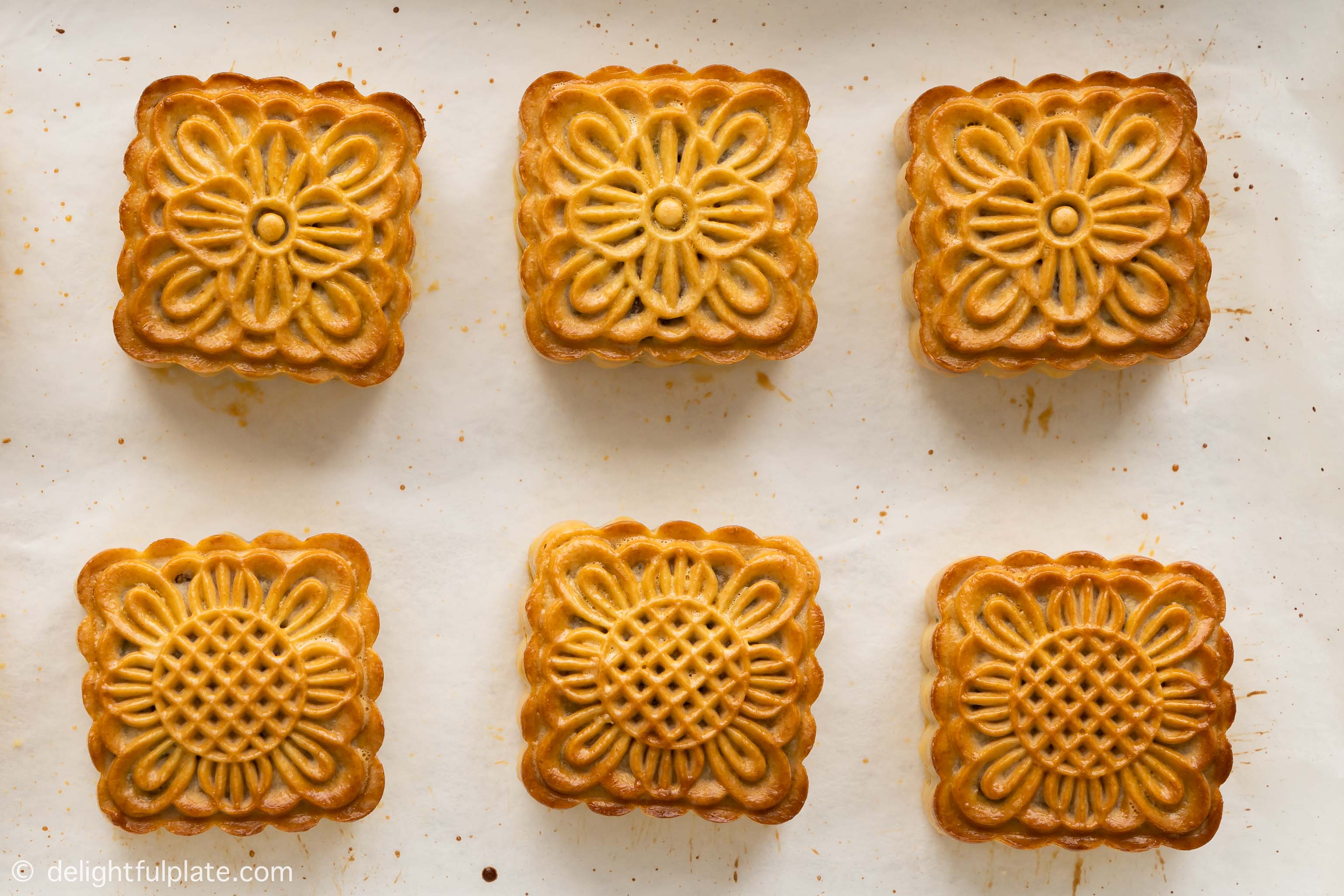 freshly baked mooncakes