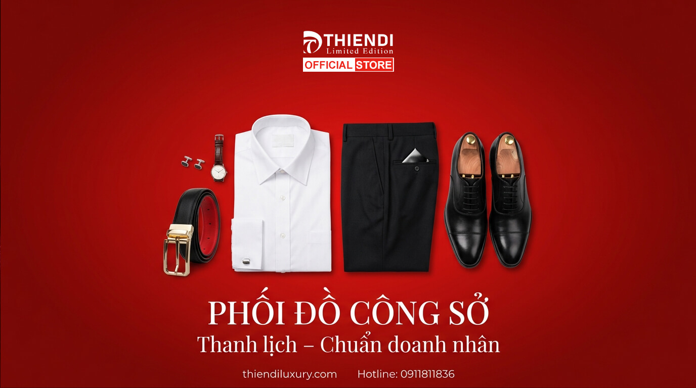 Cách Phối Đồ Với Thắt Lưng Nam Bản Nhỏ (Dây Nịt Nam Bản Nhỏ) phong cách công sở