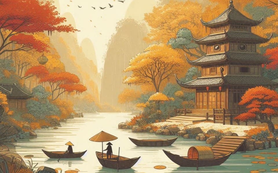 Bài thơ "Khi mùa thu sang" của tác giả Trần Đăng Khoa