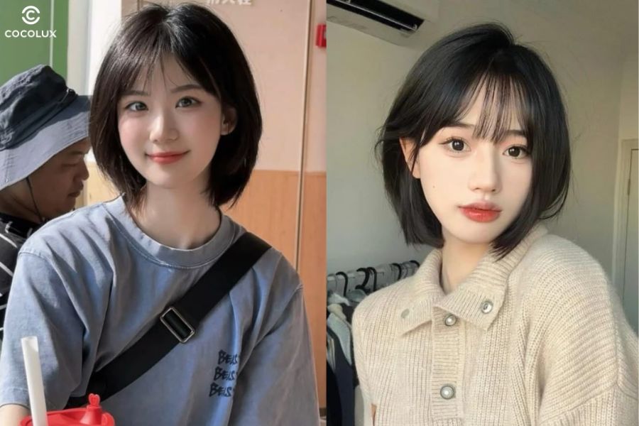 Tóc bob mái thưa đơn giản mà cuốn hút, giúp tôn đường nét khuôn mặt và dễ chăm sóc mỗi ngày