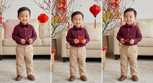 Đồ tết 2026 - Sơ mi phối quần mềm cho bé trai