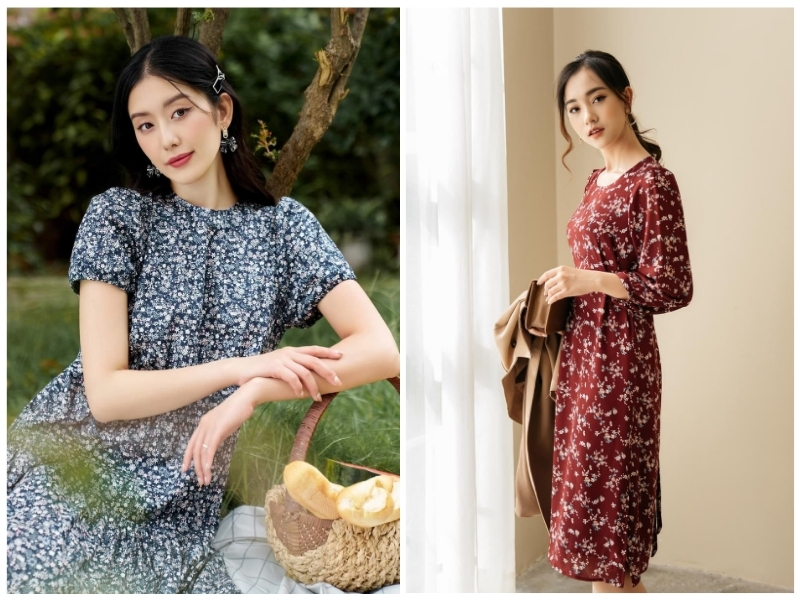 các kiểu đầm hoa nhí đẹp