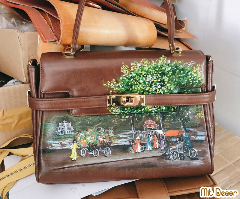 vẽ trang trí túi xách