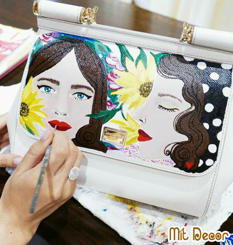 vẽ tranh trang trí túi xách