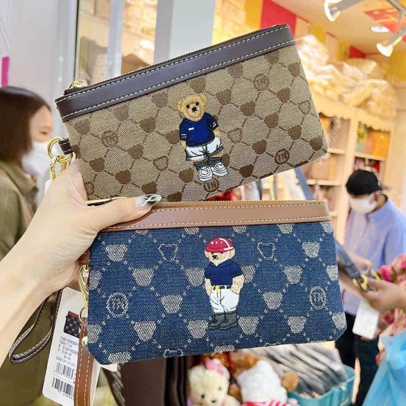 Ví Đựng Tiền Cầm Tay Sang Trọng Cao Cấp TTWN BEAR Thái Lan Chính Hãng