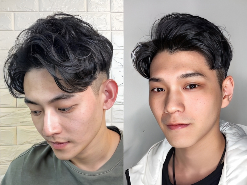 Mẫu tóc than chì nam trầm