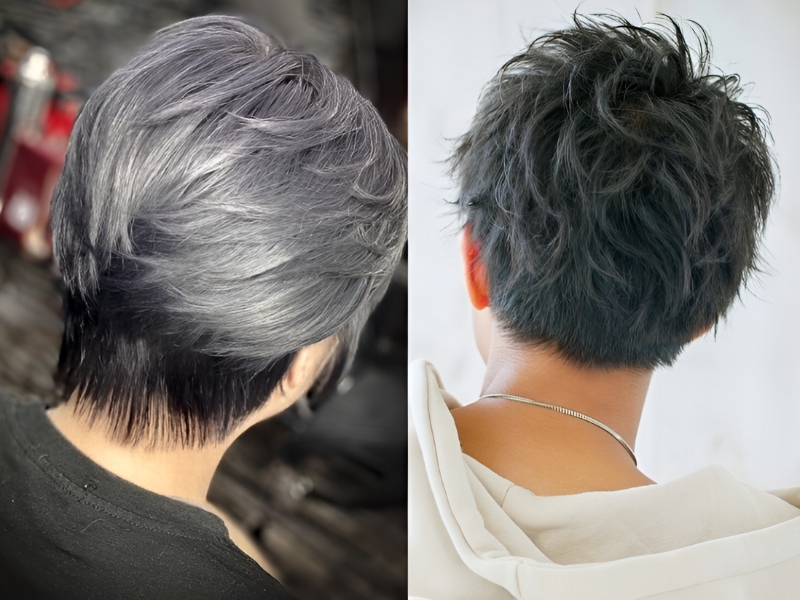 Tóc than chì nam nhuộm ombre
