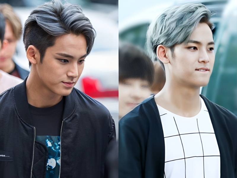 Tóc nam nhuộm than chì balayage
