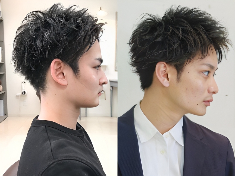 mẫu tóc nam than chì đen