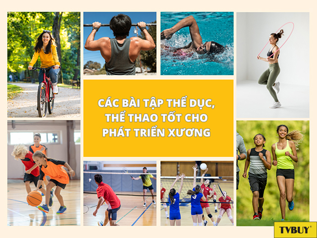 Kết hợp các bài tập thể dục, thể thao này giúp xương phát triển hết tiềm năng